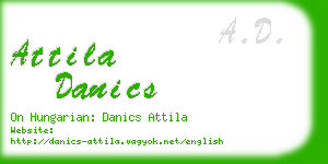 attila danics business card